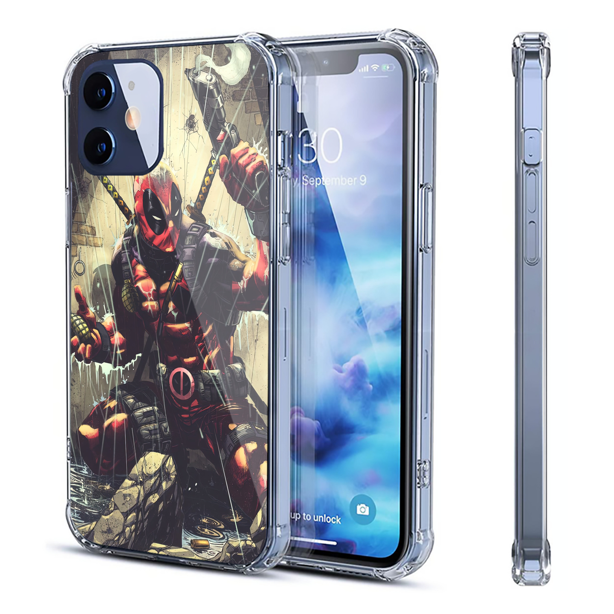 （画像用） Deadpool デッドプール 【iPhone 12シリーズ対応】透明スマホケース（クリアソフトケース）